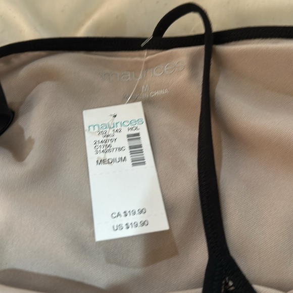 NWT Maurice’s sexy black/ tan cami. - Picture 2 of 2